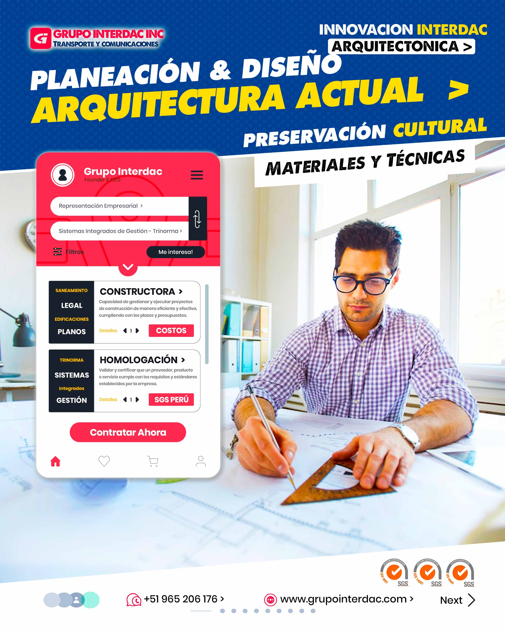 Herencia cultural: La arquitectura peruana fusiona elementos indígenas, coloniales y contemporáneos, generando un estilo único. Influencia histórica: Los restos arqueológicos incas y preincas, así como las edificaciones coloniales, enriquecen la identidad arquitectónica. Uso de materiales locales: La utilización de adobe, piedra y madera en la construcción refleja la conexión con el entorno natural. Arquitectura colonial: Casonas, iglesias y monasterios coloniales exhiben detalles artísticos y arquitectónicos únicos. Innovación sostenible: La arquitectura actual en Perú incorpora soluciones sustentables para adaptarse al entorno y reducir el impacto ambiental. La empresa Grupo Interdac Inc tiene un compromiso ambiental sostenible para la optimización de recursos naturales a través de herramientas computacionales en beneficio del planeta. Nuestra empresa es lider en creación de herramientas digitales para empresas transnacionales dedicadas al sector industria y de recolección y transporte de residuos solidos.
